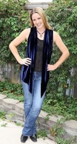 Swan vest with jeans