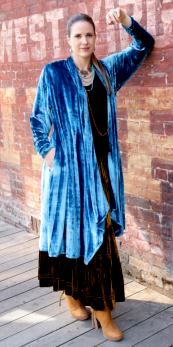 Asia coat in turqouise