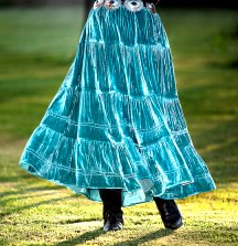 turquoise skirt
