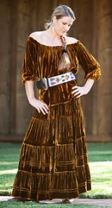 Peasant Blouse with belt & skirt