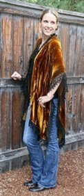 Stole with black lace
