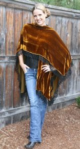 Stole with black lace