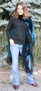 Stole with black lace